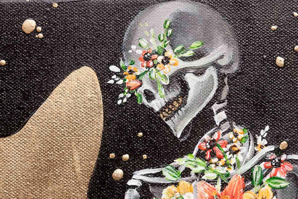 Frenchie Love - Original - SOLD by artist Becky Smith - Wyecliffe Galleries