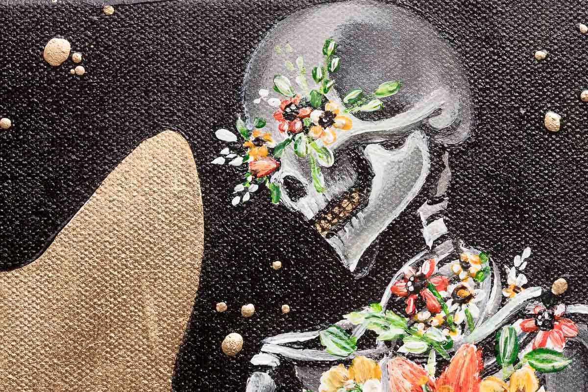 Frenchie Love - Original - SOLD by artist Becky Smith - Wyecliffe Galleries