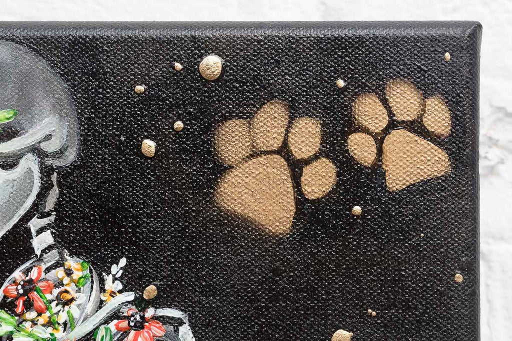 Frenchie Love - Original - SOLD by artist Becky Smith - Wyecliffe Galleries