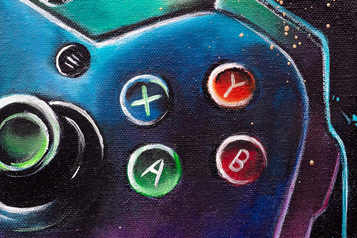 Game On! - Original - SOLD by artist Becky Smith - Wyecliffe Galleries