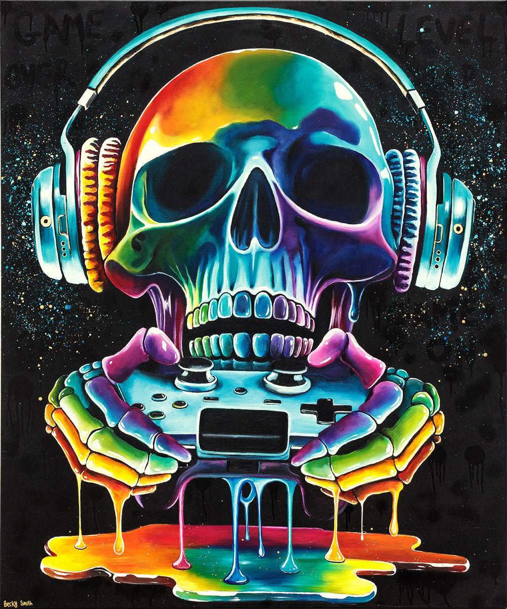 Game Over - Original - SOLD by artist Becky Smith - Wyecliffe Galleries