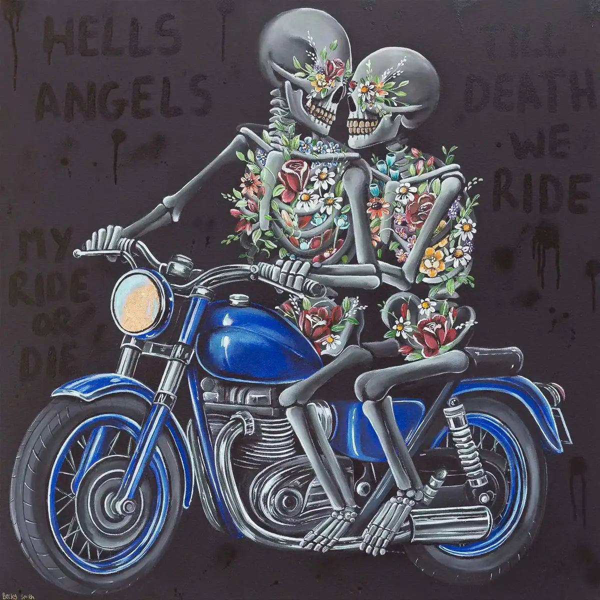 Hells Angels - Original by artist Becky Smith - Wyecliffe Galleries