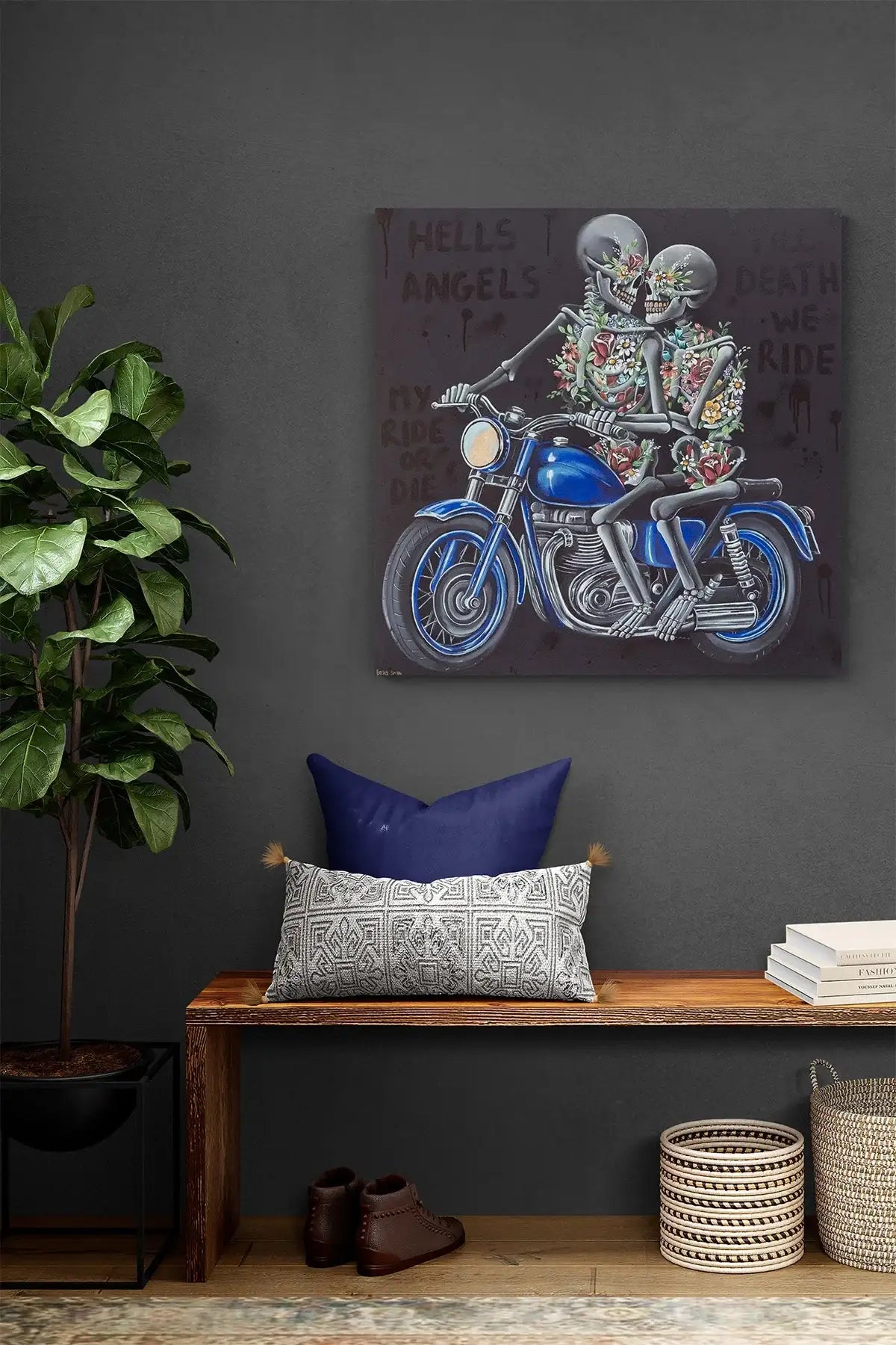 Hells Angels - Original by artist Becky Smith - Wyecliffe Galleries