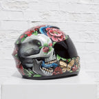 Highway To Hell - Original Hand-Painted Helmet by artist Becky Smith - Wyecliffe Galleries