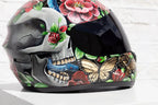 Highway To Hell - Original Hand-Painted Helmet by artist Becky Smith - Wyecliffe Galleries
