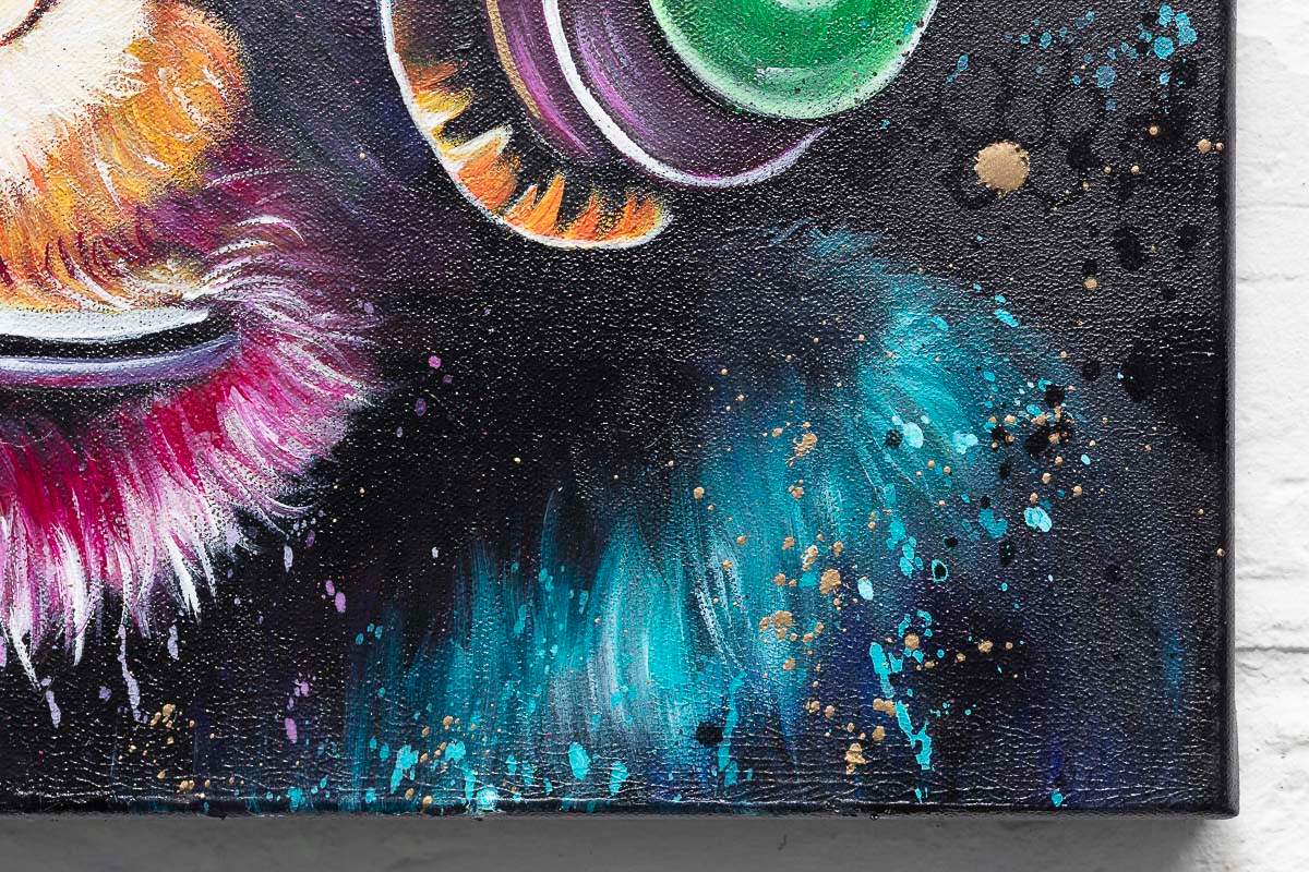 I Don't Give A Monkey's - Original - SOLD by artist Becky Smith - Wyecliffe Galleries