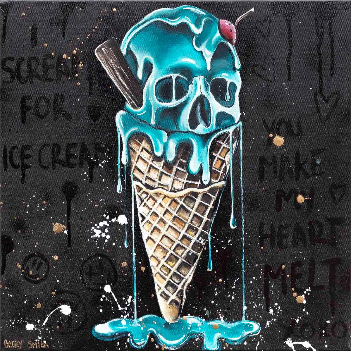 I Scream For Ice Cream - Original - SOLD by artist Becky Smith - Wyecliffe Galleries