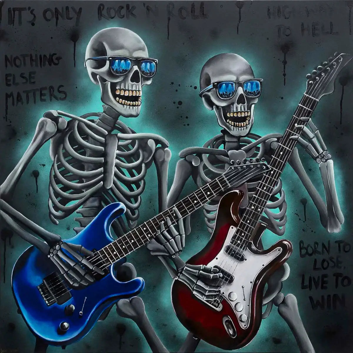 It's Only Rock 'N Roll - Original by artist Becky Smith - Wyecliffe Galleries
