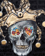 Joker - Black Suits - Original - SOLD by artist Becky Smith - Wyecliffe Galleries