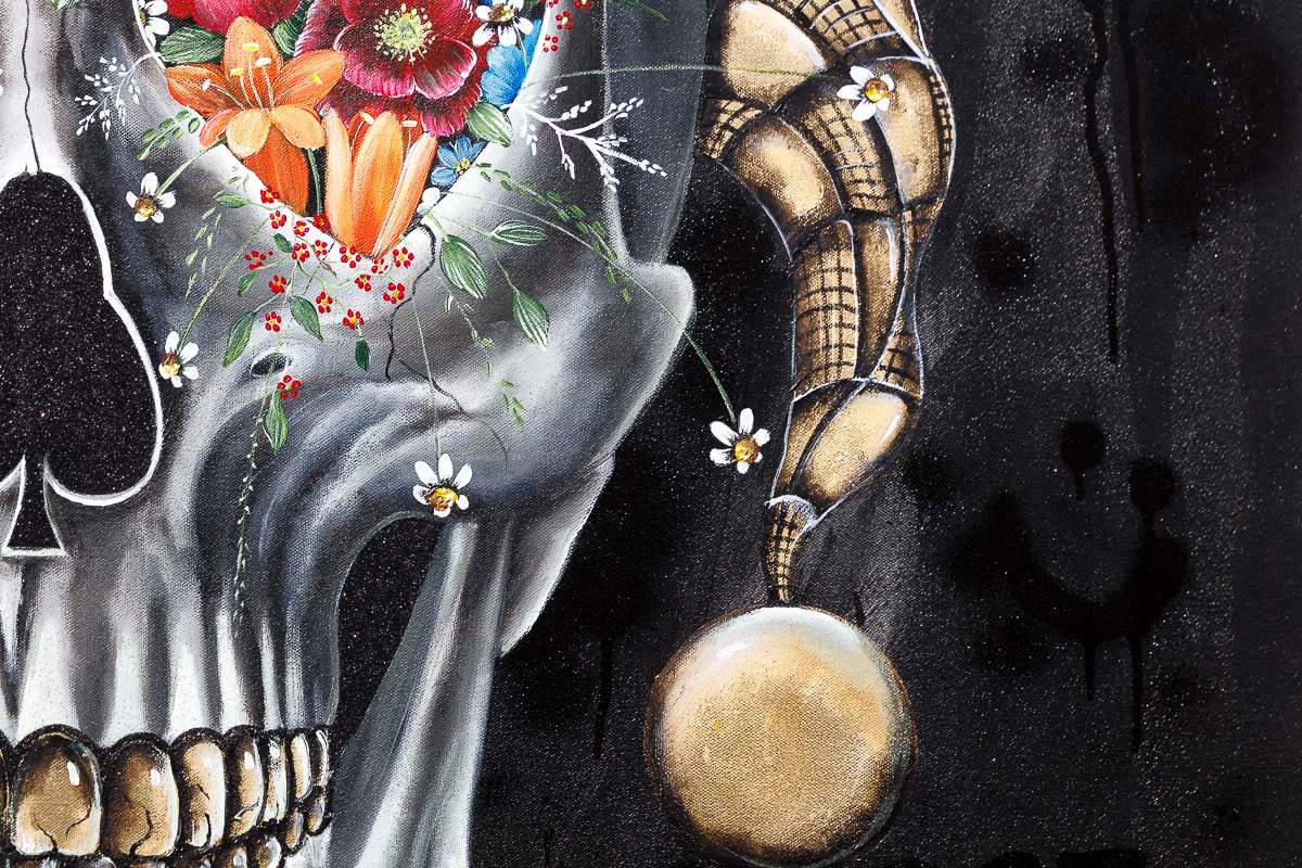 Joker - Black Suits - Original - SOLD by artist Becky Smith - Wyecliffe Galleries