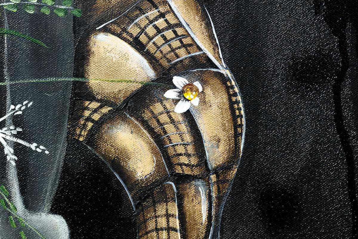 Joker - Black Suits - Original - SOLD by artist Becky Smith - Wyecliffe Galleries