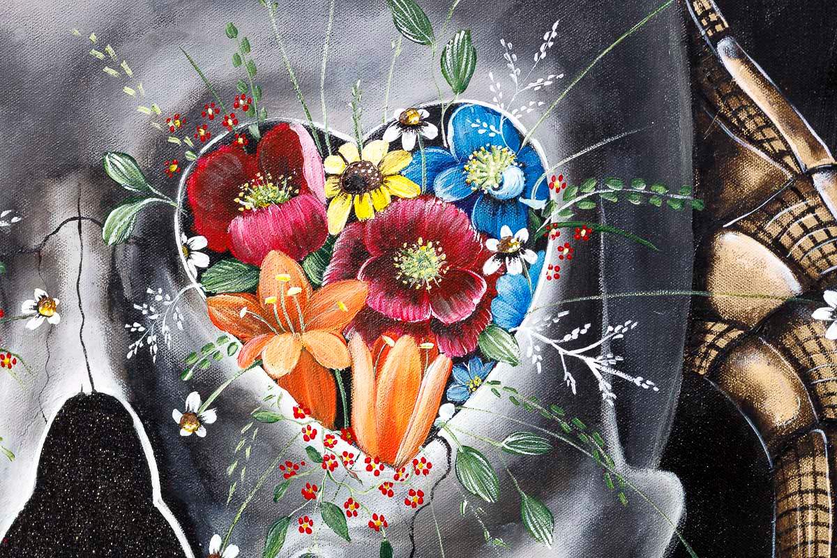 Joker - Black Suits - Original - SOLD by artist Becky Smith - Wyecliffe Galleries