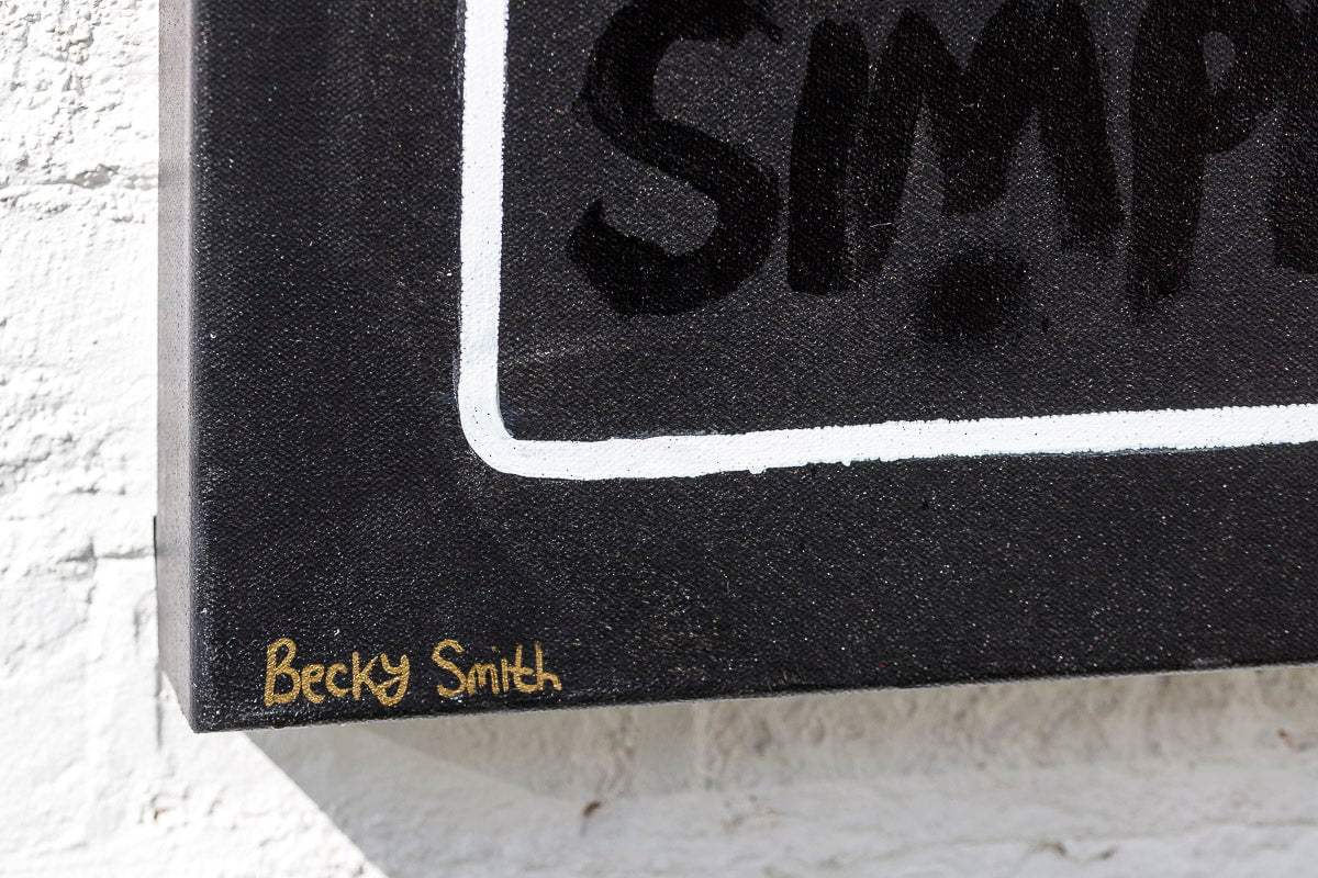 Joker - Black Suits - Original - SOLD by artist Becky Smith - Wyecliffe Galleries