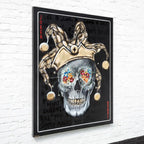 Joker - Black Suits - Original - SOLD by artist Becky Smith - Wyecliffe Galleries