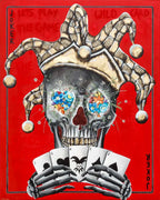 Joker - Red Suits - Original - SOLD by artist Becky Smith - Wyecliffe Galleries