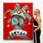 Joker - Red Suits - Original - SOLD by artist Becky Smith - Wyecliffe Galleries