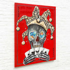 Joker - Red Suits - Original - SOLD by artist Becky Smith - Wyecliffe Galleries