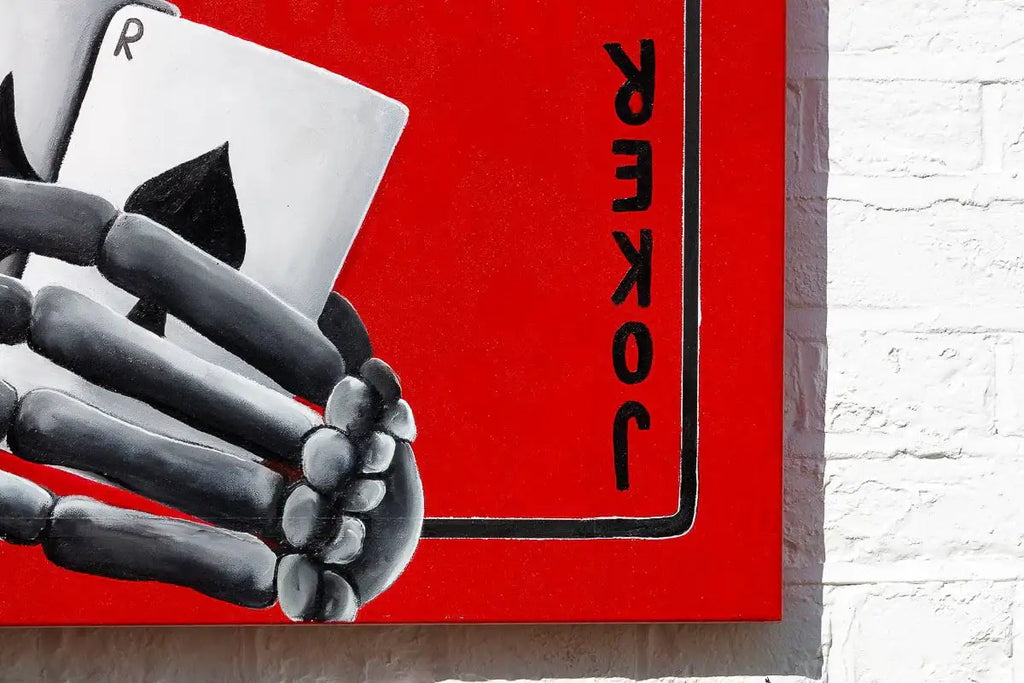 Joker - Red Suits - Original - SOLD by artist Becky Smith - Wyecliffe Galleries