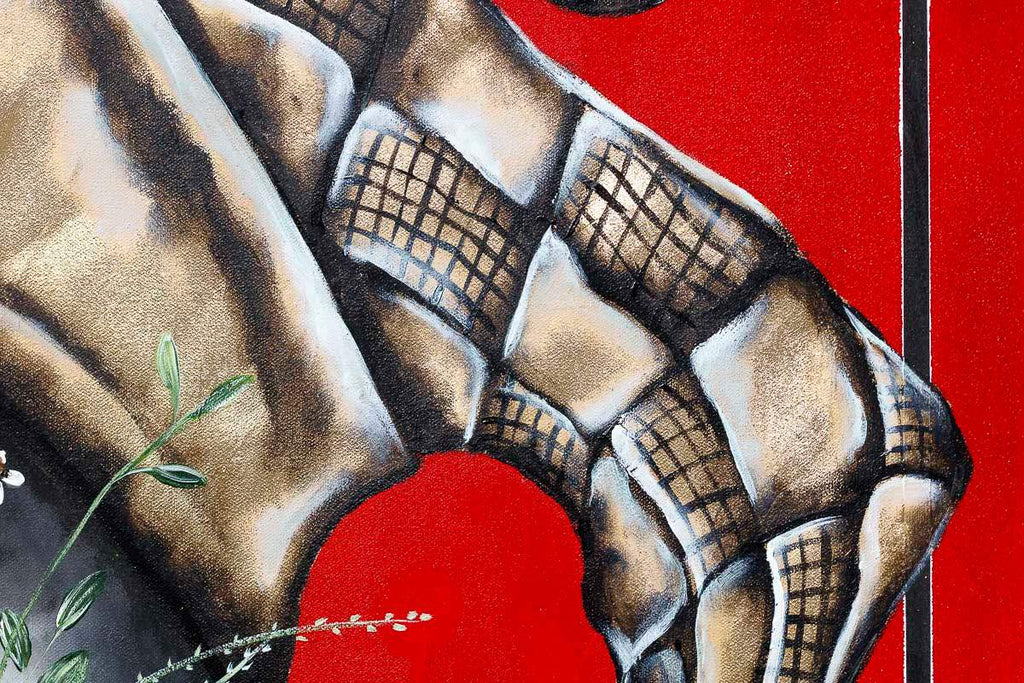 Joker - Red Suits - Original - SOLD by artist Becky Smith - Wyecliffe Galleries