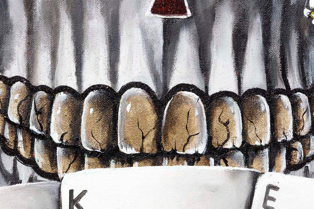 Joker - Red Suits - Original - SOLD by artist Becky Smith - Wyecliffe Galleries