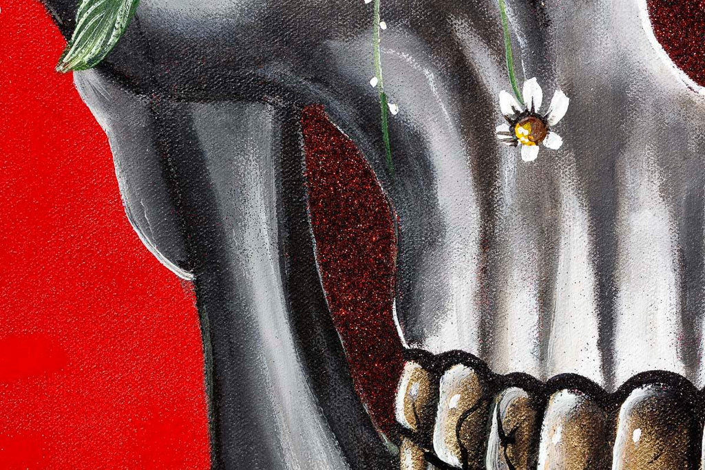 Joker - Red Suits - Original - SOLD by artist Becky Smith - Wyecliffe Galleries