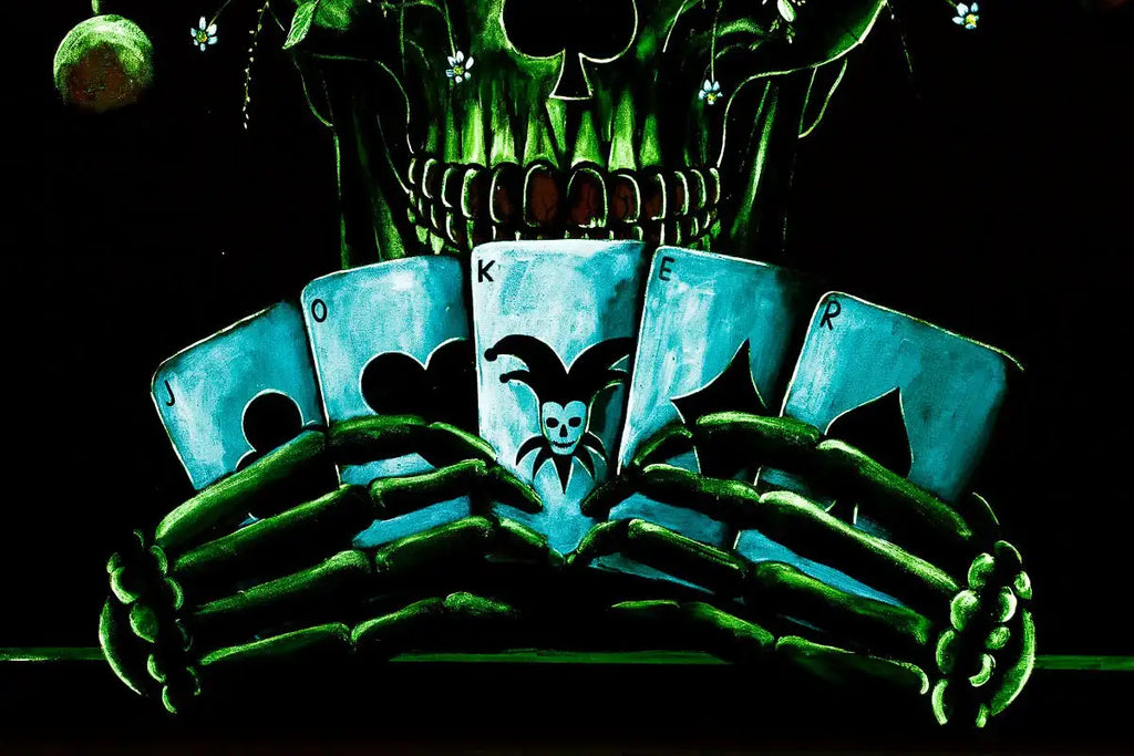 Joker - Red Suits - Original - SOLD by artist Becky Smith - Wyecliffe Galleries