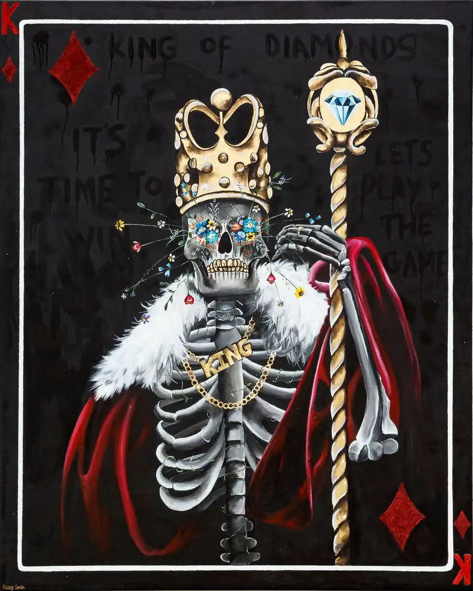 King Of Diamonds - Original - SOLD by artist Becky Smith - Wyecliffe Galleries