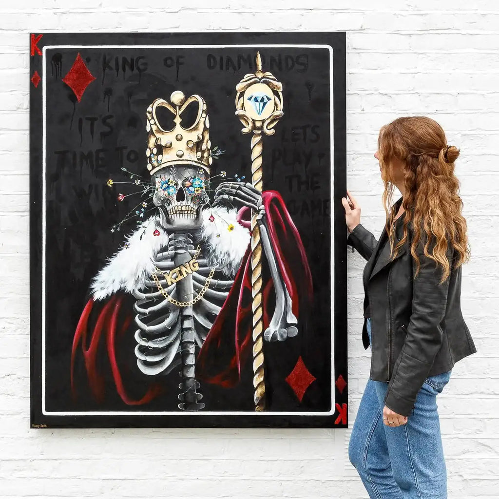 King Of Diamonds - Original - SOLD by artist Becky Smith - Wyecliffe Galleries
