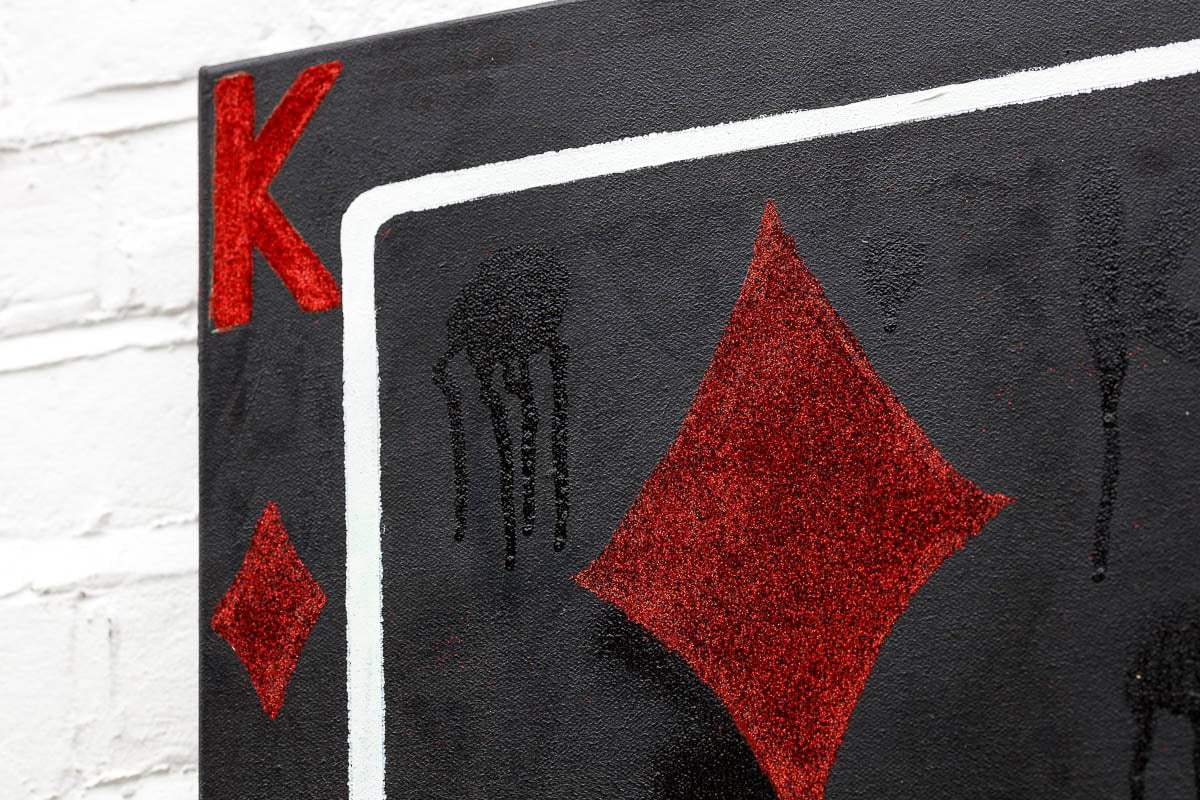 King Of Diamonds - Original - SOLD by artist Becky Smith - Wyecliffe Galleries