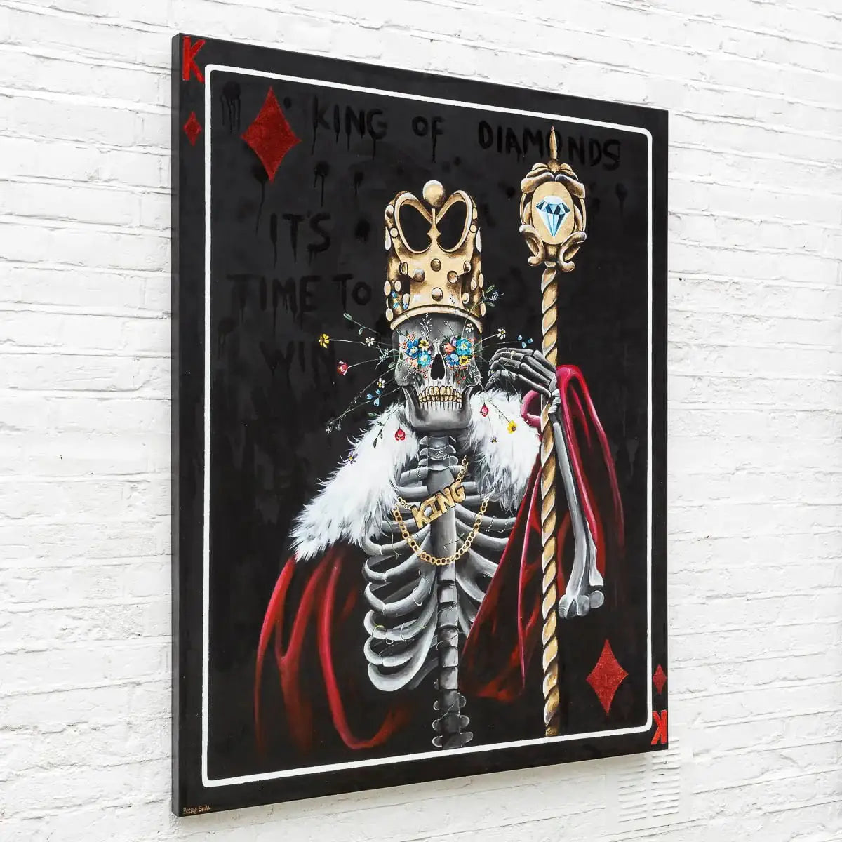 King Of Diamonds - Original - SOLD by artist Becky Smith - Wyecliffe Galleries