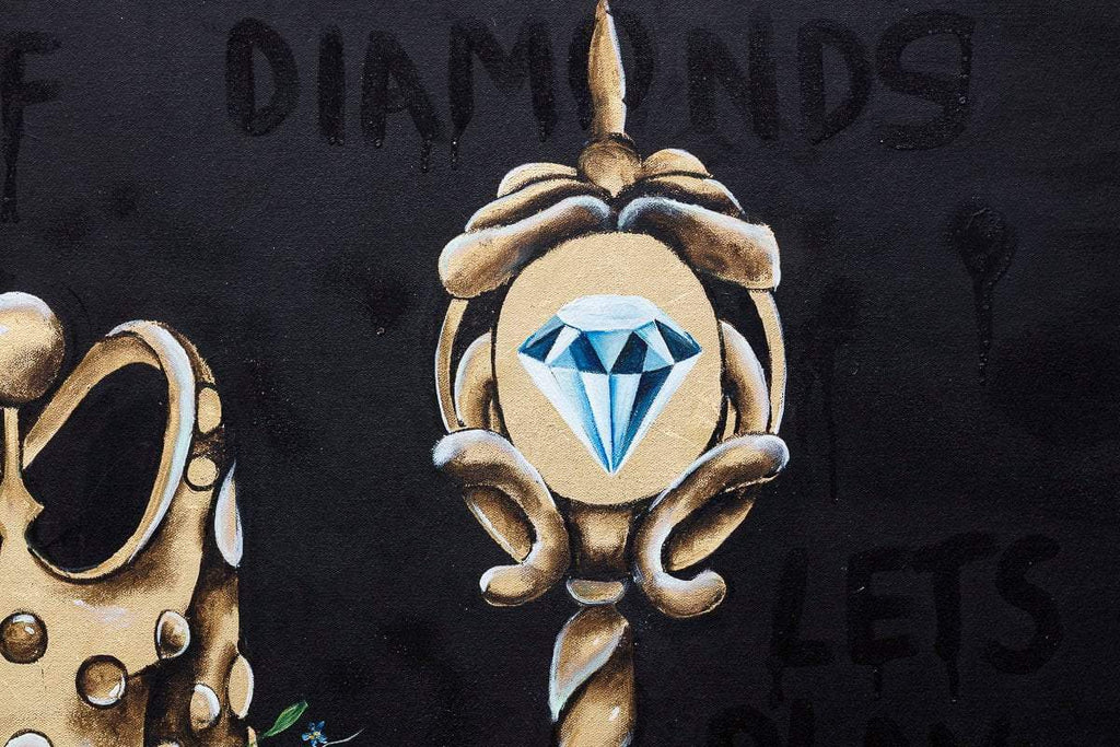 King Of Diamonds - Original - SOLD by artist Becky Smith - Wyecliffe Galleries