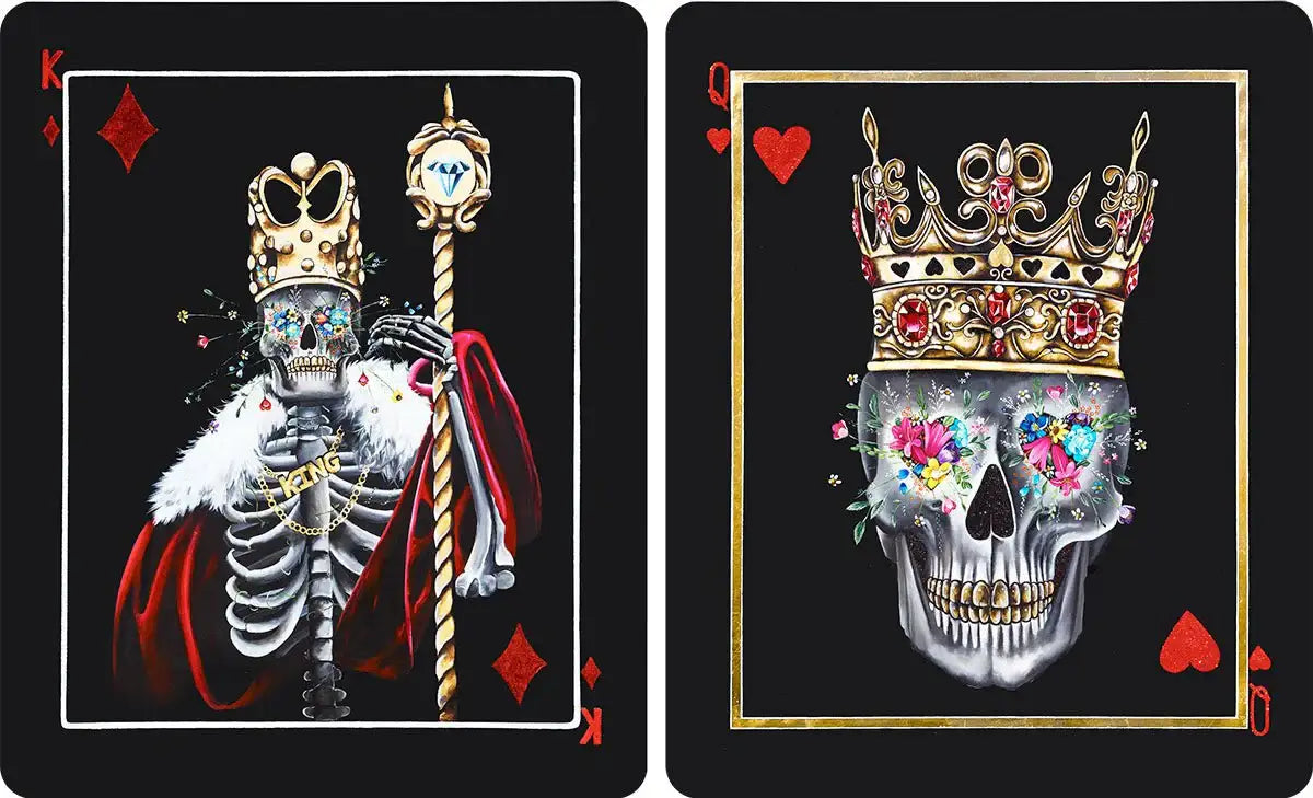 King of Diamonds & Queen of Hearts - Set of Two - Acrylic Edition - SOLD by artist Becky Smith - Wyecliffe Galleries