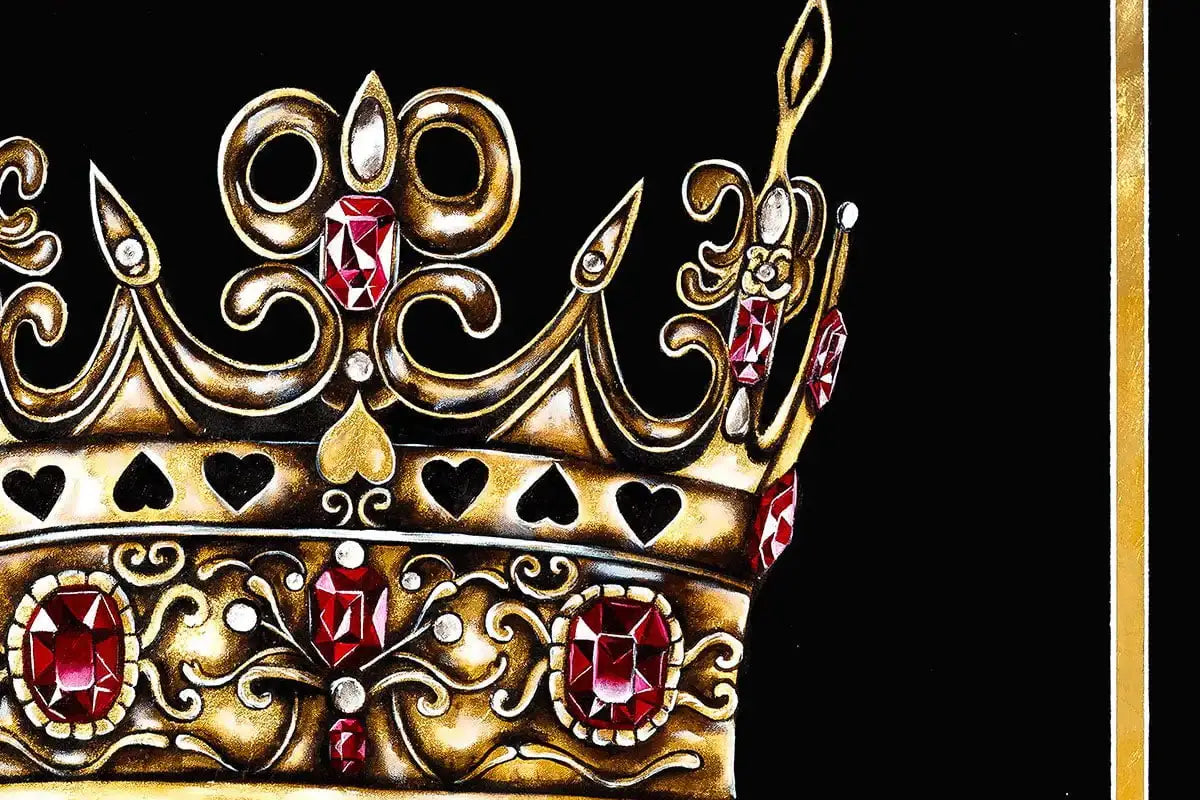 King of Diamonds & Queen of Hearts - Set of Two - Acrylic Edition - SOLD by artist Becky Smith - Wyecliffe Galleries