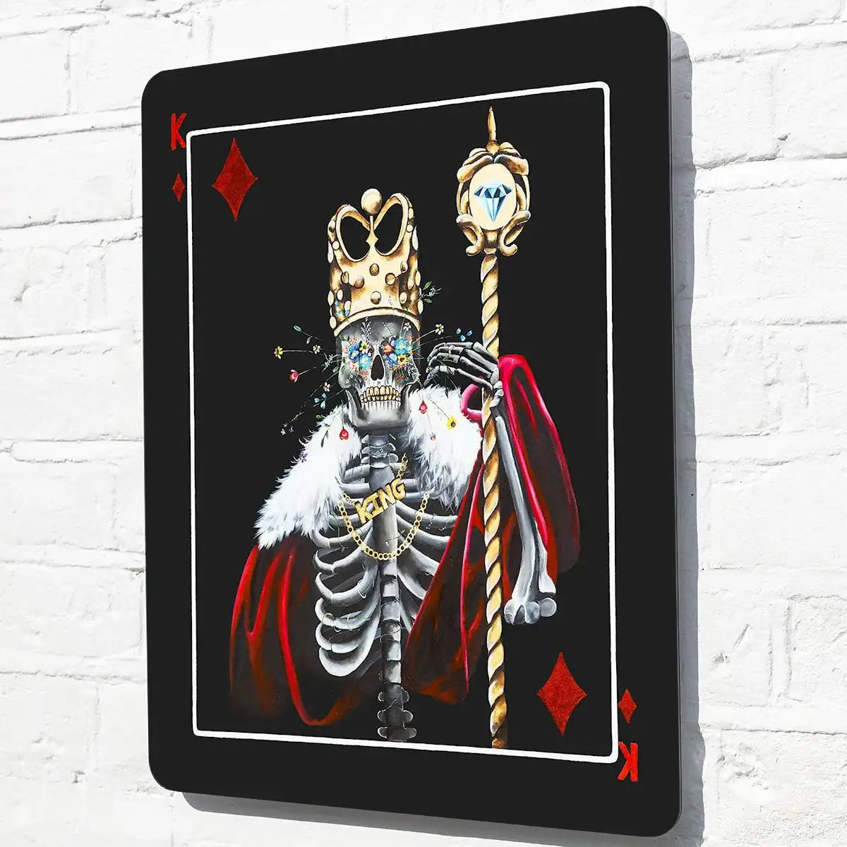 King of Diamonds & Queen of Hearts - Set of Two - Acrylic Edition - SOLD by artist Becky Smith - Wyecliffe Galleries