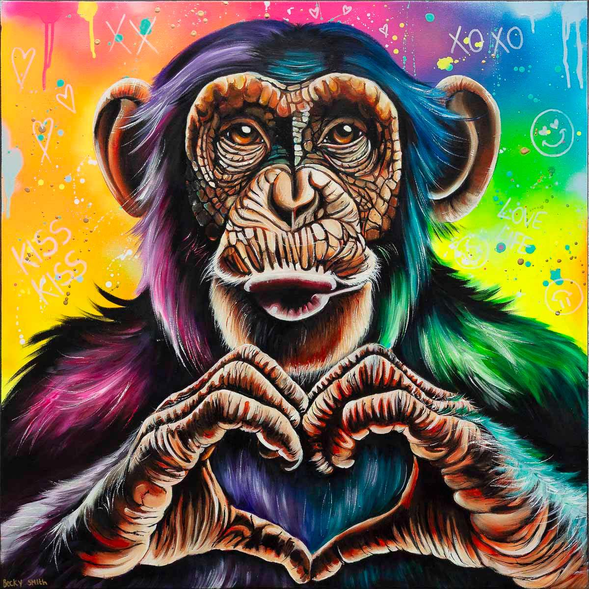 Kiss Kiss - Original by artist Becky Smith - Wyecliffe Galleries