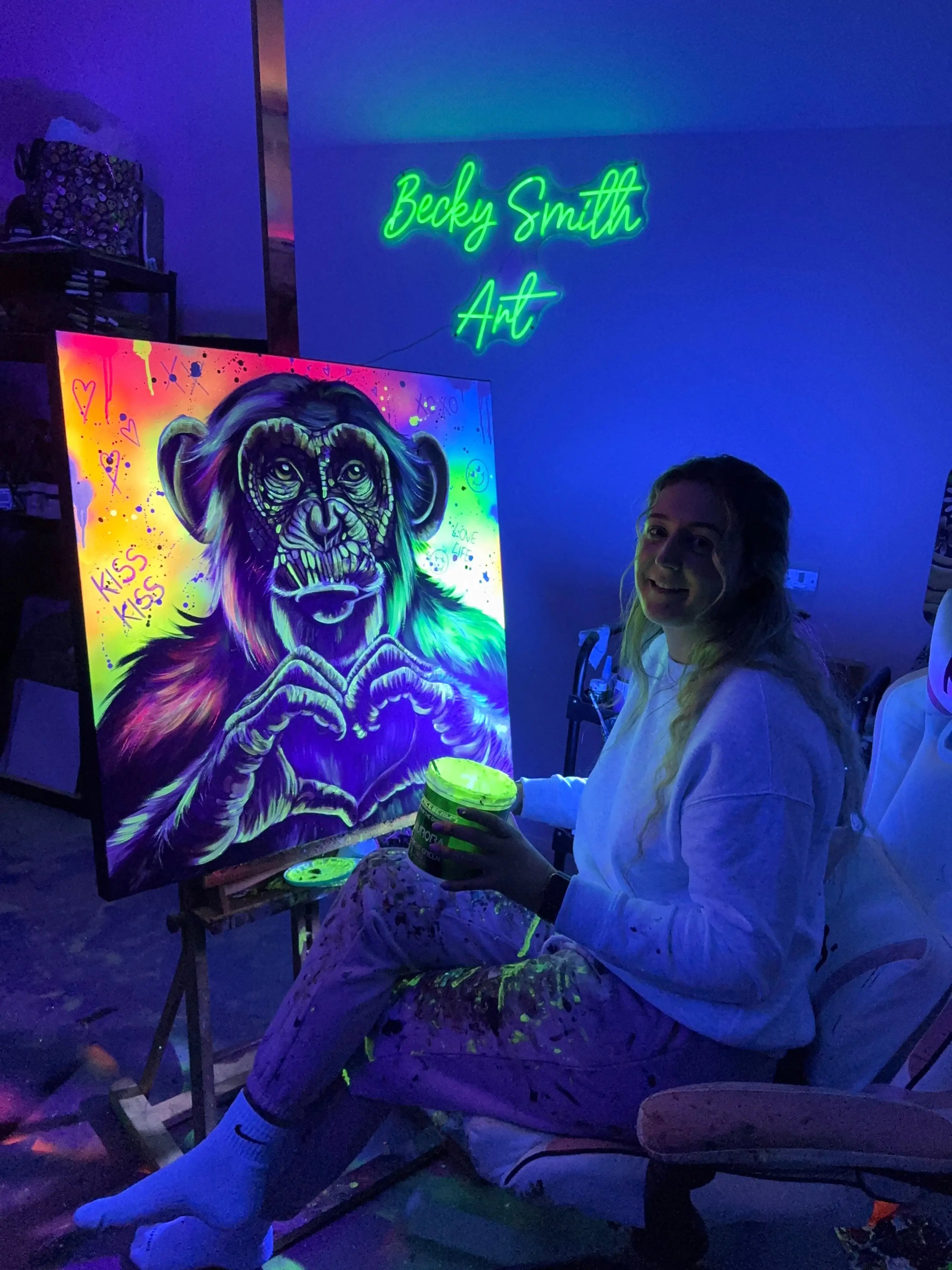 Kiss Kiss - Original by artist Becky Smith - Wyecliffe Galleries