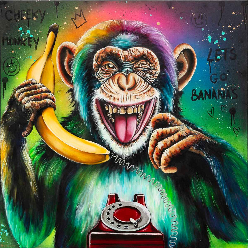 Let's Go Bananas - Original by artist Becky Smith - Wyecliffe Galleries