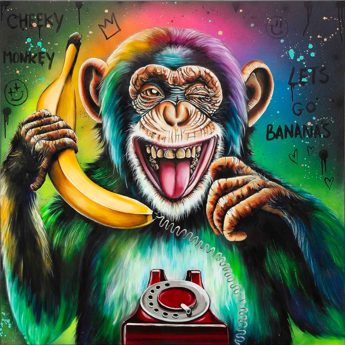 Let's Go Bananas - Original by artist Becky Smith - Wyecliffe Galleries