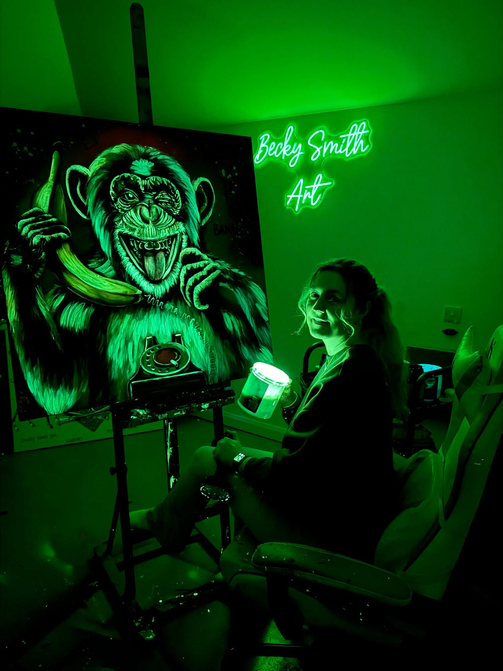 Let's Go Bananas - Original by artist Becky Smith - Wyecliffe Galleries