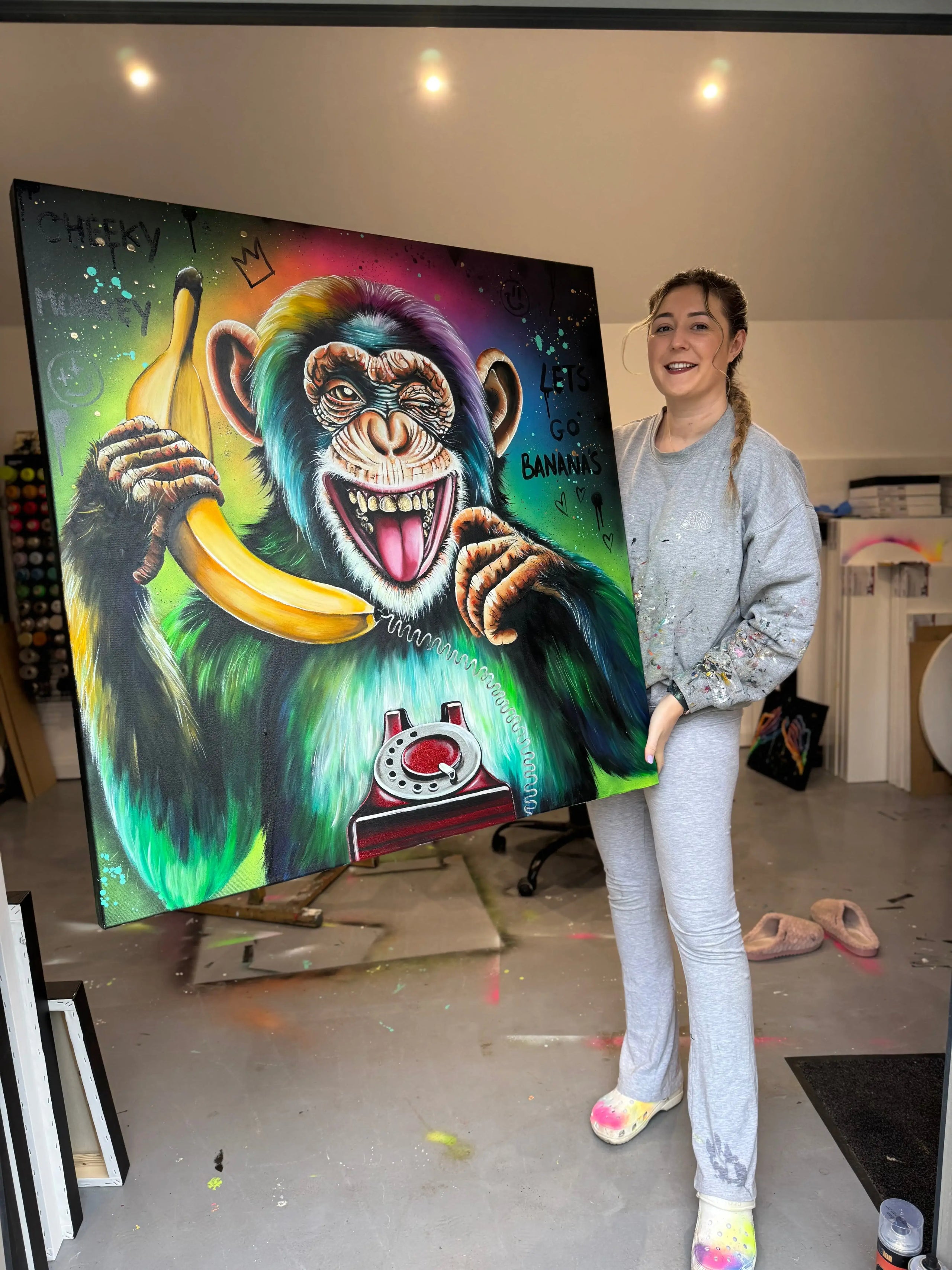 Let's Go Bananas - Original by artist Becky Smith - Wyecliffe Galleries