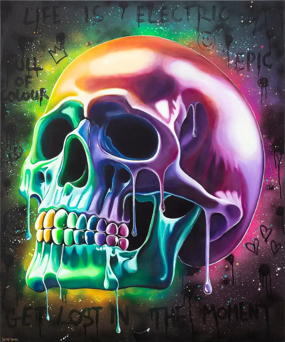 Life Is Electric - Original - SOLD by artist Becky Smith - Wyecliffe Galleries