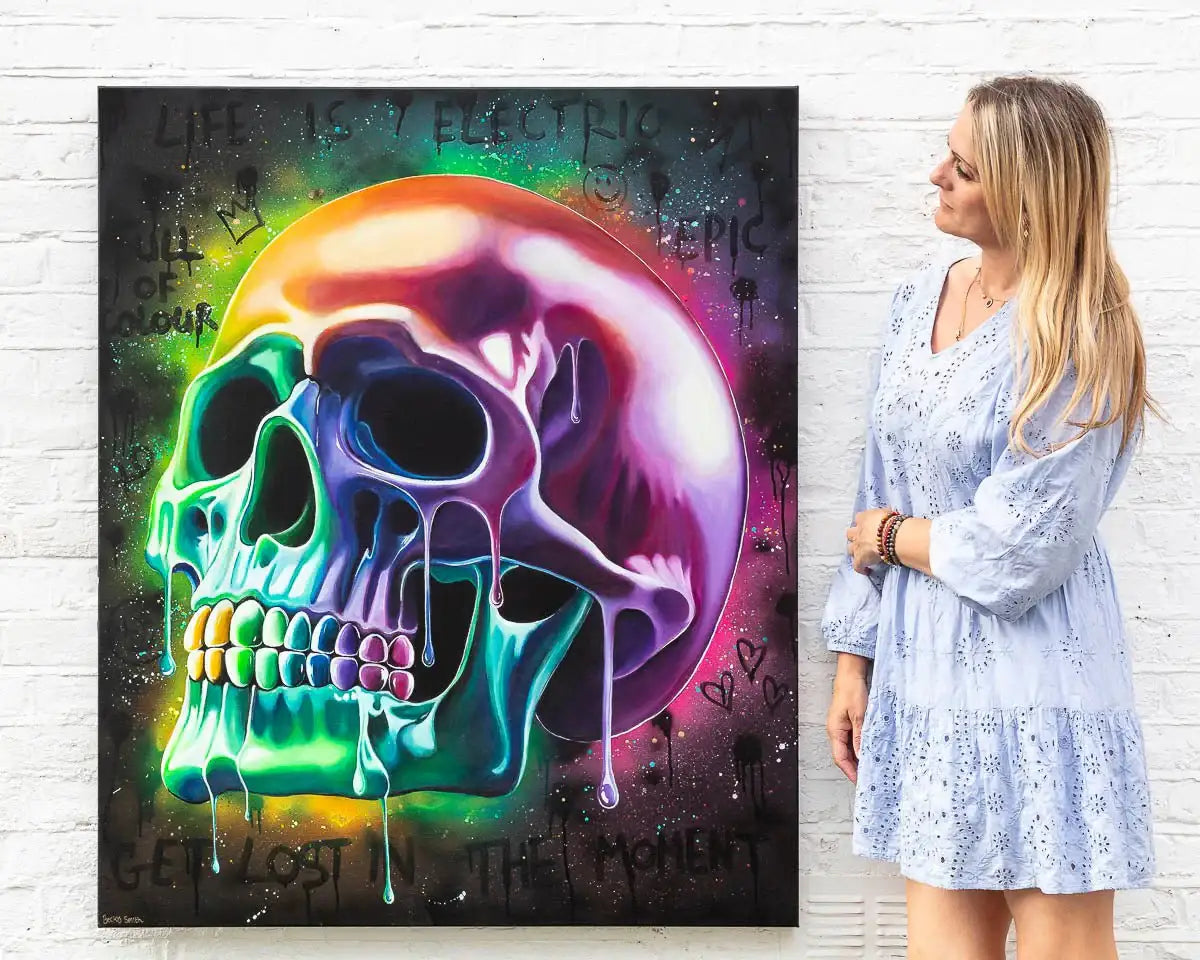 Life Is Electric - Original - SOLD by artist Becky Smith - Wyecliffe Galleries