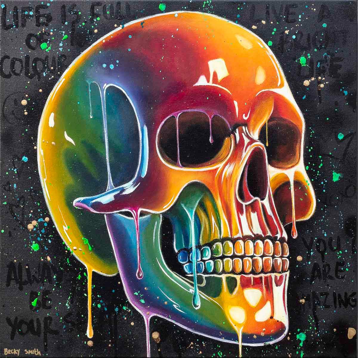 Life Is Full Of Colour - Original - SOLD by artist Becky Smith - Wyecliffe Galleries