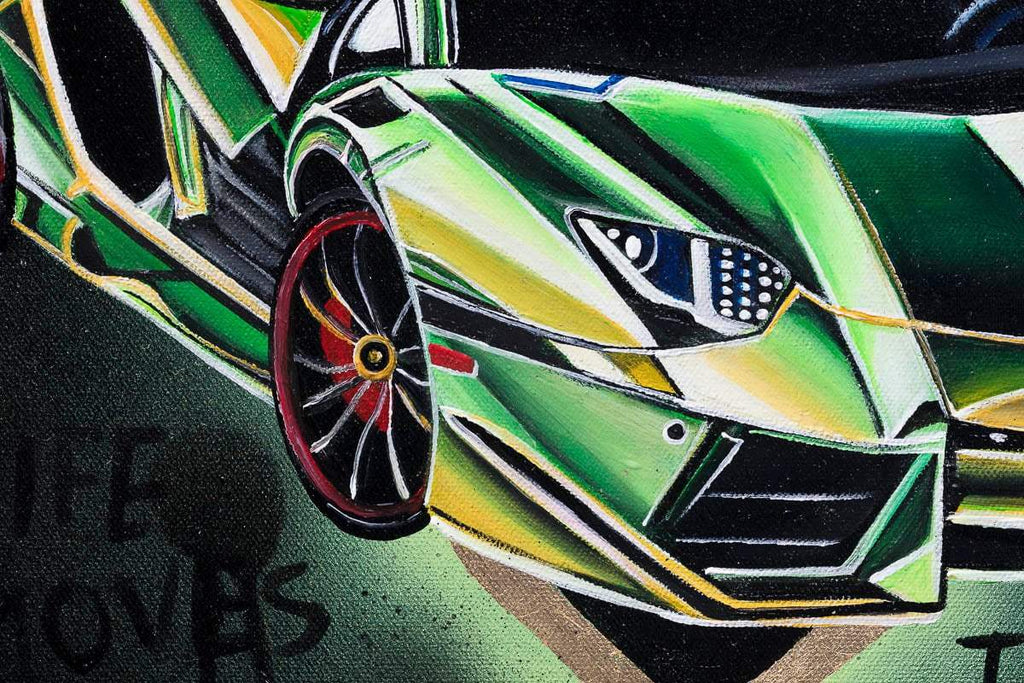 Life Moves Fast - Original by artist Becky Smith - Wyecliffe Galleries