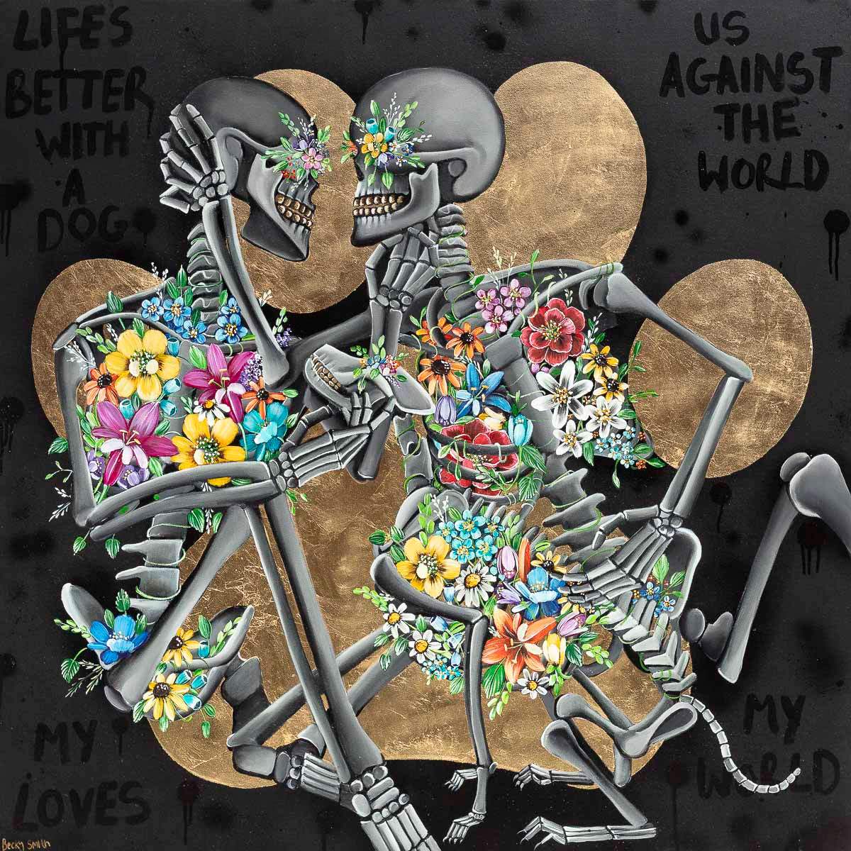 Life's Better With A Dog - Original - SOLD by artist Becky Smith - Wyecliffe Galleries