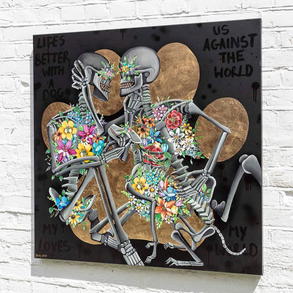 Life's Better With A Dog - Original - SOLD by artist Becky Smith - Wyecliffe Galleries