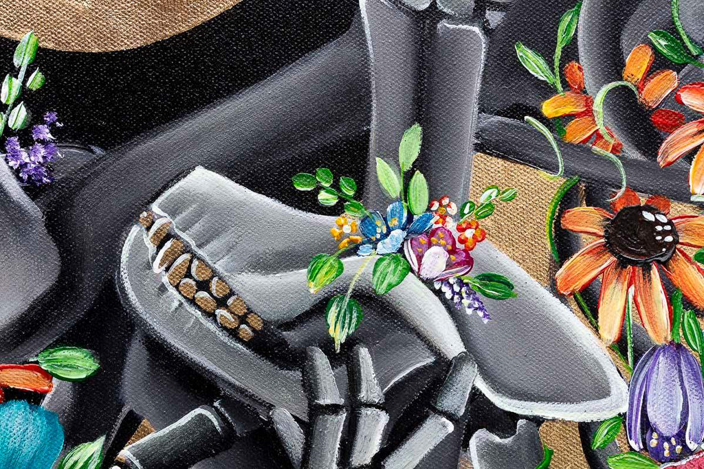 Life's Better With A Dog - Original - SOLD by artist Becky Smith - Wyecliffe Galleries