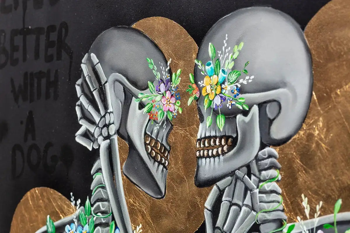 Life's Better With A Dog - Original - SOLD by artist Becky Smith - Wyecliffe Galleries