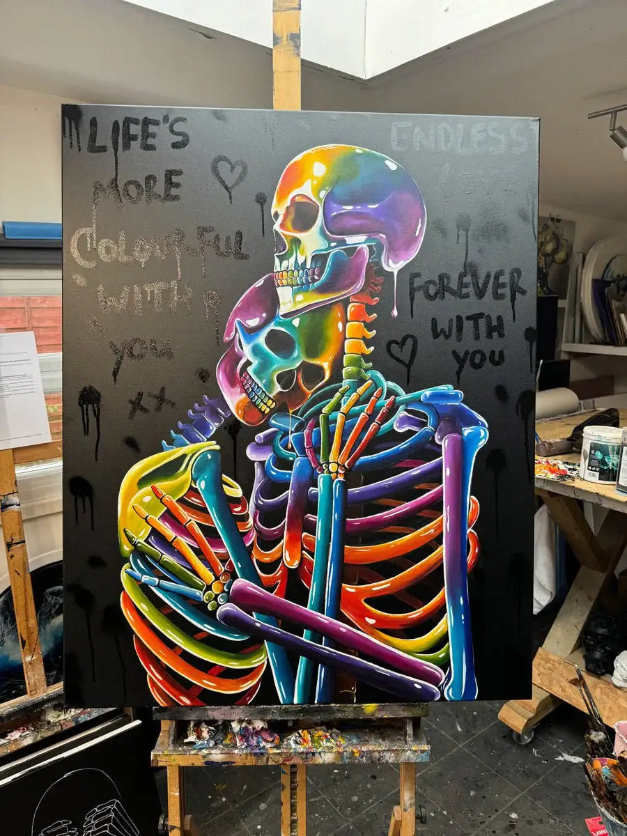 Life's More Colourful With You - Original - SOLD by artist Becky Smith - Wyecliffe Galleries