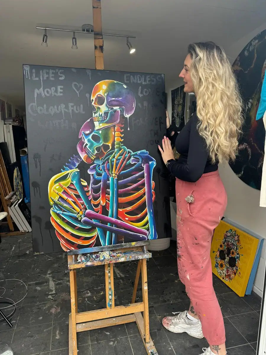 Life's More Colourful With You - Original - SOLD by artist Becky Smith - Wyecliffe Galleries